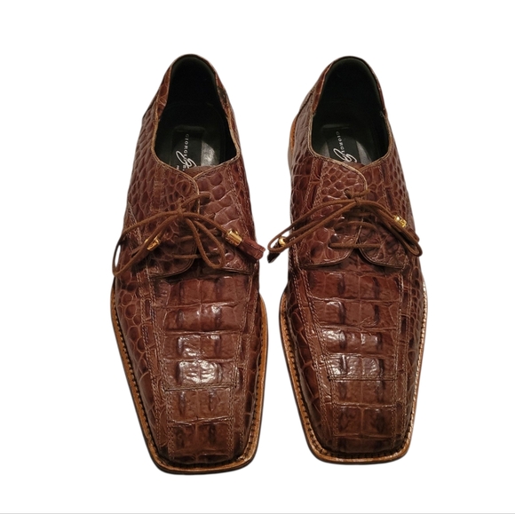Giorgio Brutini Brown Leather Shoes Size 9.5 - Picture 1 of 11